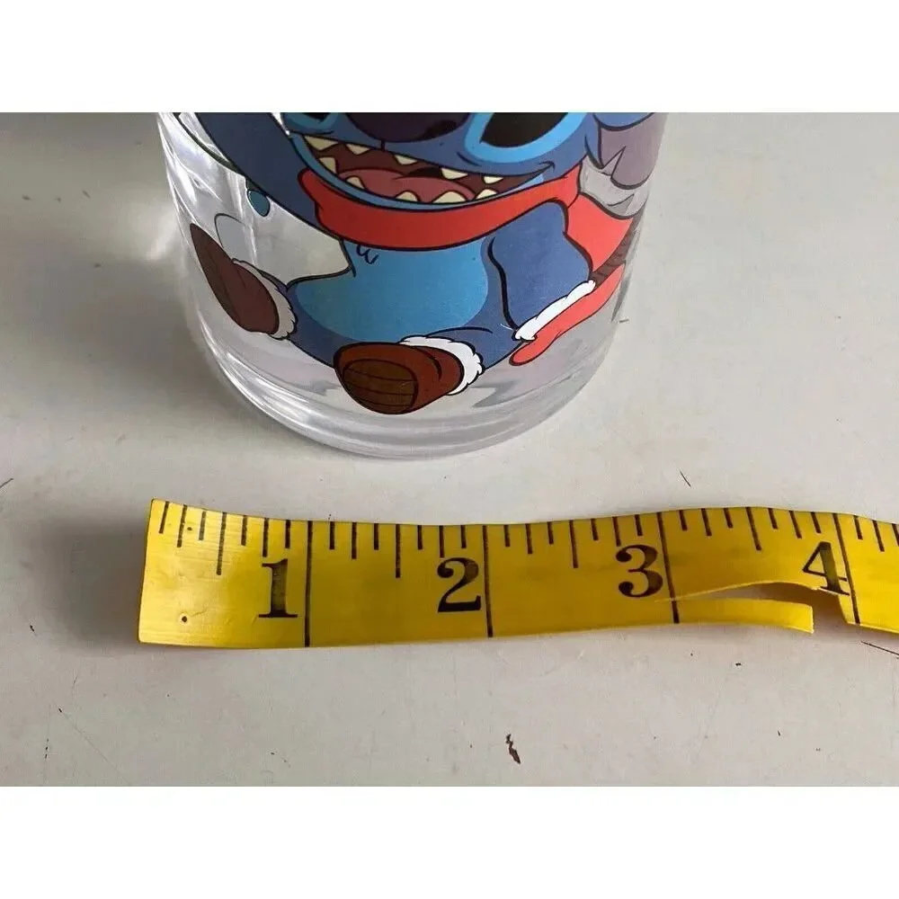 Disney Stitch & Scrump‎ Christmas Santa Hat Soap Dispenser Clear Glass NEW